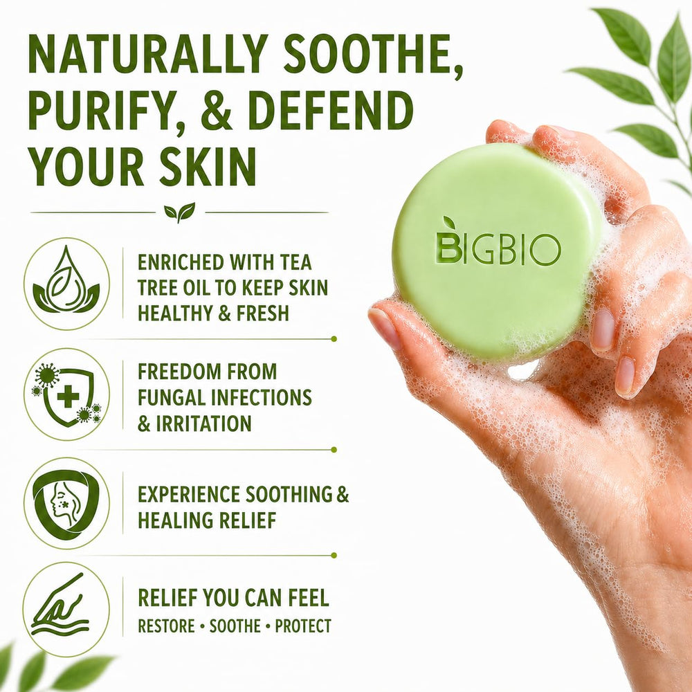 BIGBIO soap held in hand showing size and long-lasting value