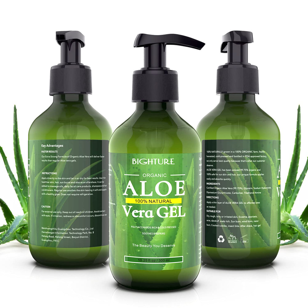 BIGHTURE fresh aloe leaves at farm highlighting natural sourcing benefit