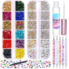 Billbotk front packaging showing organized rhinestone compartments and labels for easy selection