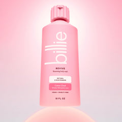 Billie gel texture on palm highlighting cushioning lather for gentle cleansing benefit