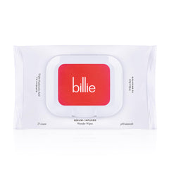 Billie front pack view showing product and benefits
