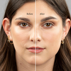 billion dollar brows styling in front of mirror lifestyle image showing everyday use, polished look