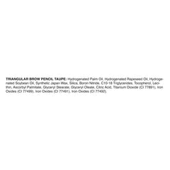 billion dollar brows label and ingredients panel showing vegan cruelty-free benefit