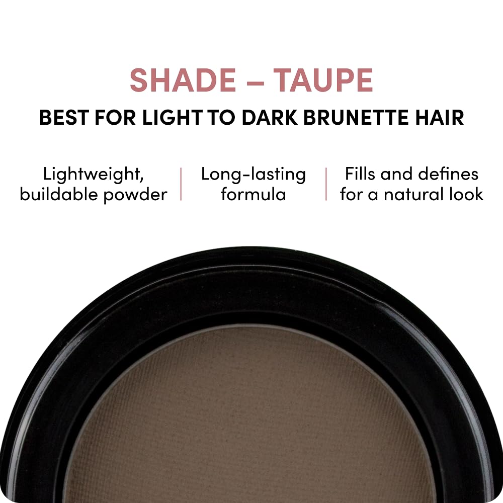 billion dollar brows taupe product pan closeup showing smooth texture for seamless blending