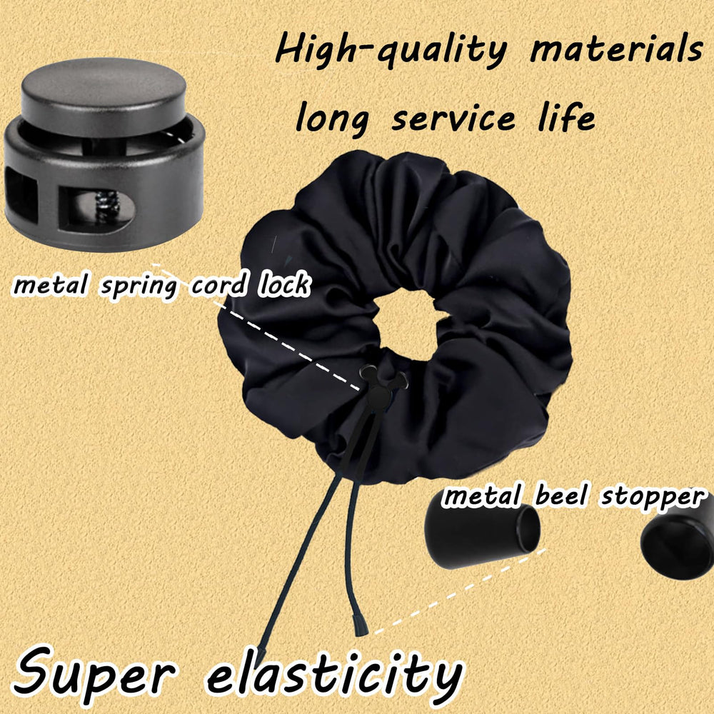 BINCUBE scrunchie held in hand to show extra-large size and capacity