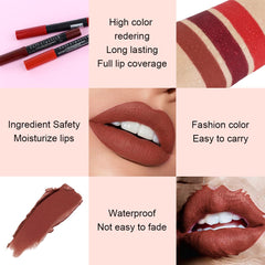 BINGBRUSH application on lips showing matte finish, demonstrates longwear look