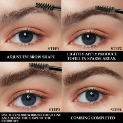 BINGBRUSH before and after brows illustrating fuller natural finish