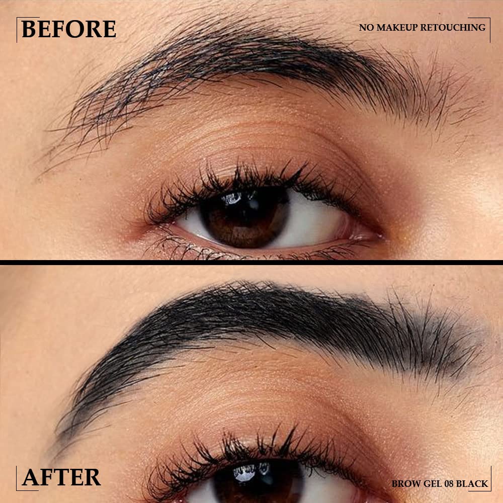 BINGBRUSH gel texture swatched on skin showing buildable fibers and natural finish benefit