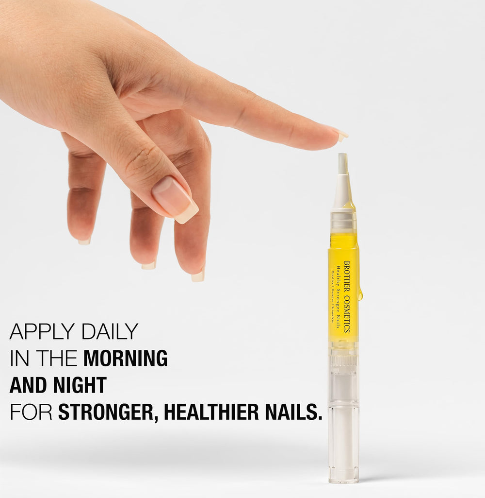 Bint Nails Brother Cosmetics ingredient label detail showing natural oils benefit