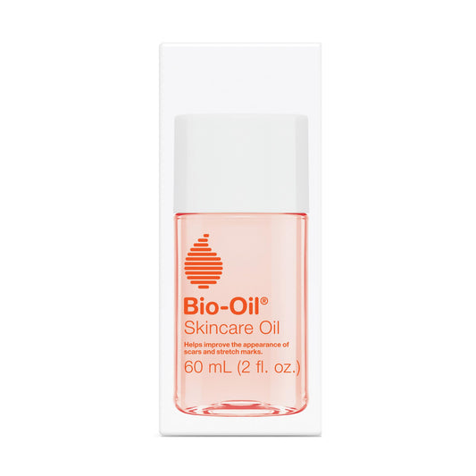Bio-Oil front bottle showing 2 oz packaging and clear formula benefit