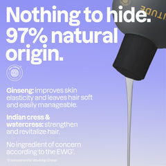 BIO SPECTRA ATTITUDE shampoo in palm demonstrating easy application and quick cleanse benefit