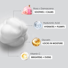 BIOCHEM label close-up showing vitamin C and hyaluronic acid