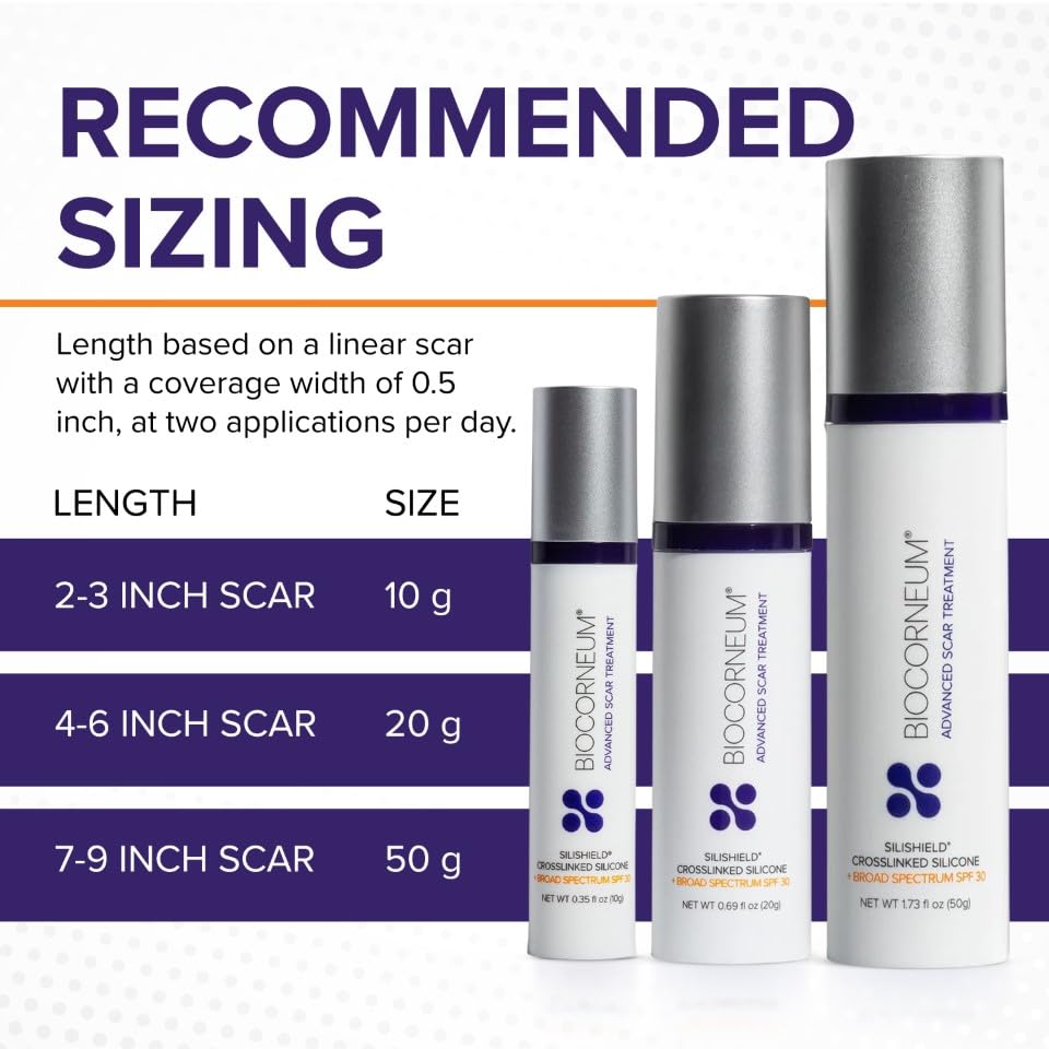 BIOCORNEUM being applied to facial scar showing discreet coverage benefit