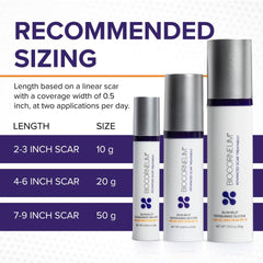 BIOCORNEUM being applied to facial scar showing discreet coverage benefit