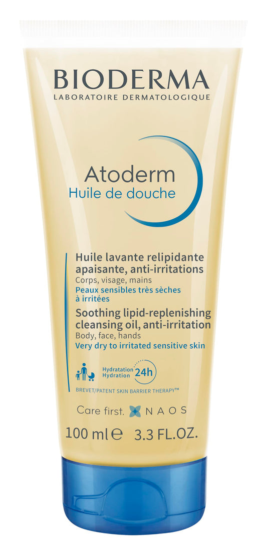 Bioderma Atoderm front packaging showing product benefits and size