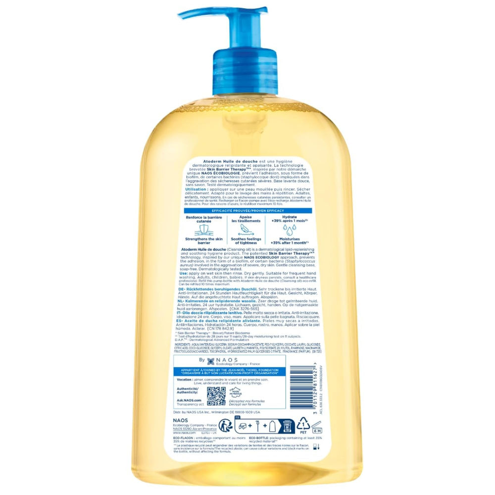 Bioderma pump lock detail to highlight spill-free, travel-safe feature and convenience
