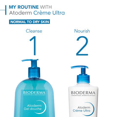 Bioderma tube next to a hand for scale to show generous 16.9fl oz size