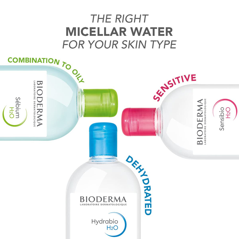 Bioderma before and after makeup removal demonstrating gentle cleansing effect