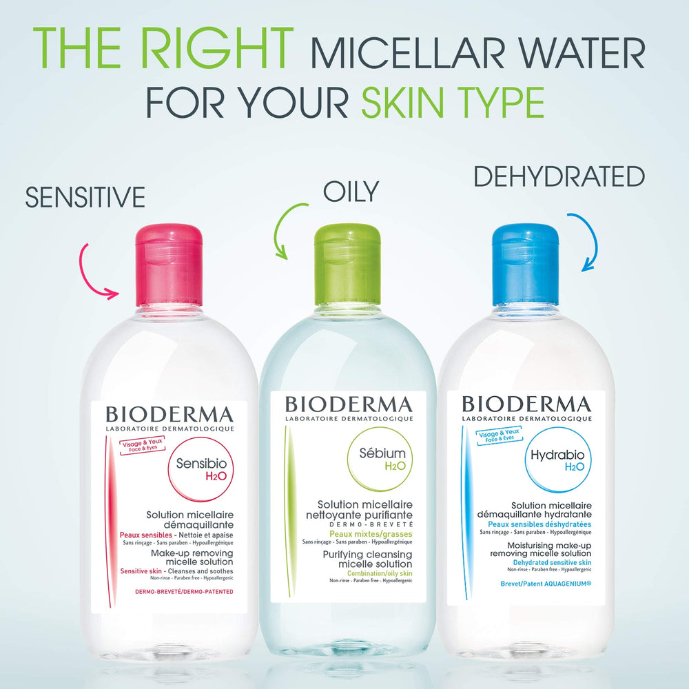Bioderma before and after cotton pad makeup removal demonstrating cleansing effectiveness