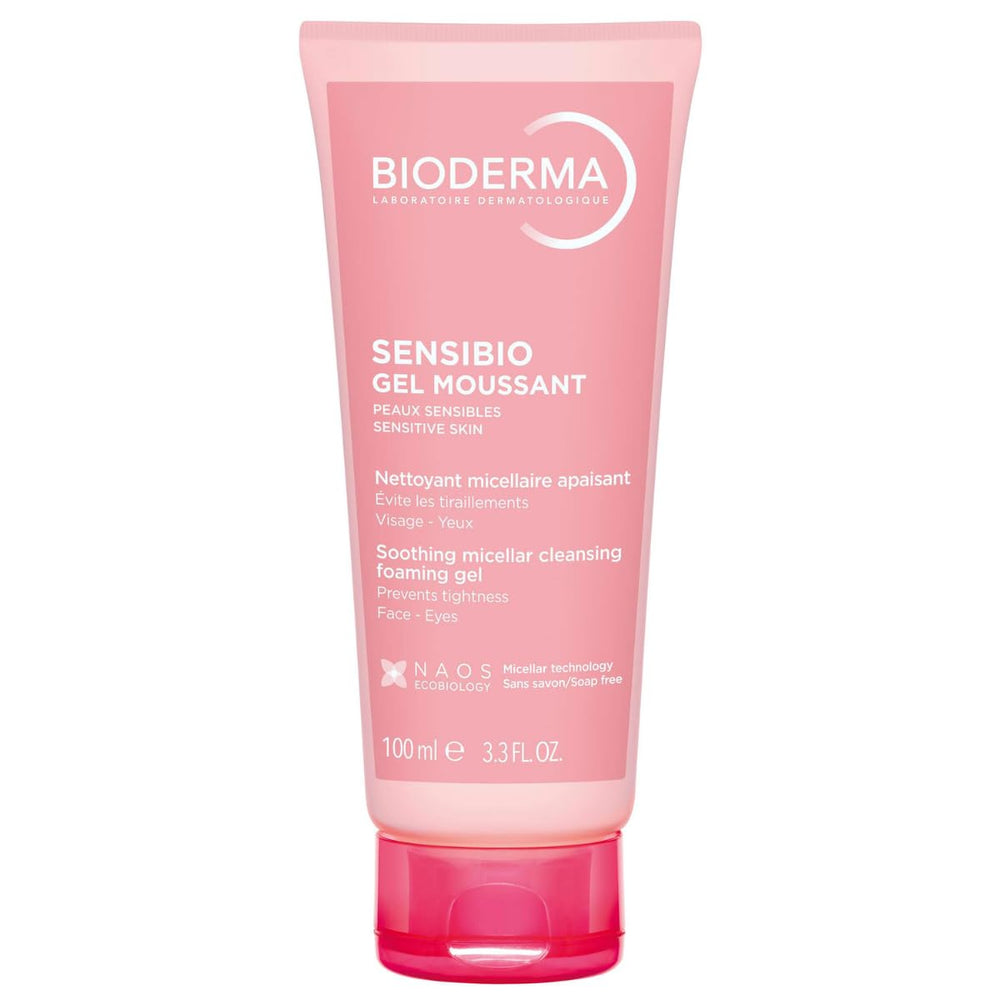 Bioderma bottle front packaging showing product label and gentle benefits