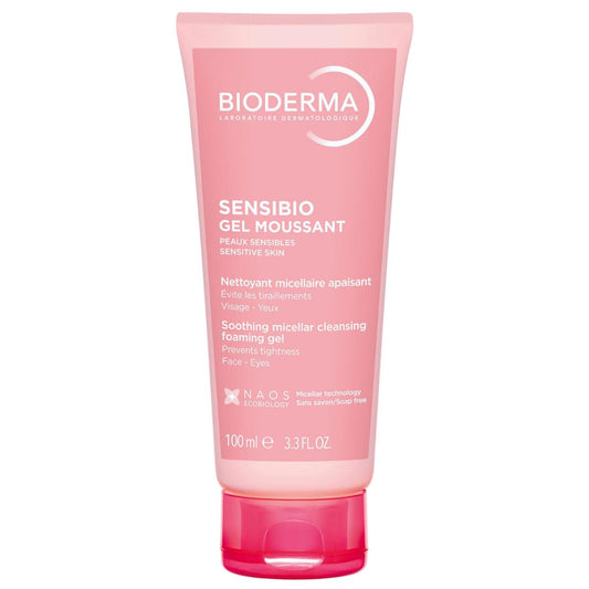 Bioderma bottle front packaging showing product label and gentle benefits