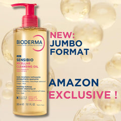 Bioderma texture close-up of oil-to-milk milky emulsion demonstrating gentle feel