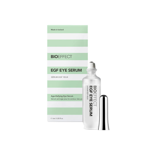 BIOEFFECT eye serum front packaging showing compact travel-friendly tube and brand