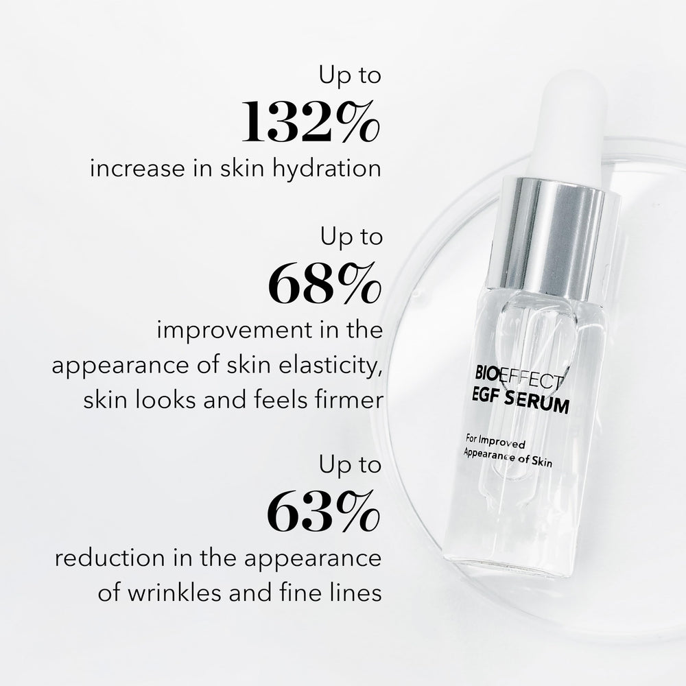 Bioeffect EGF Serum pump close-up demonstrating precise, no-mess dispensing