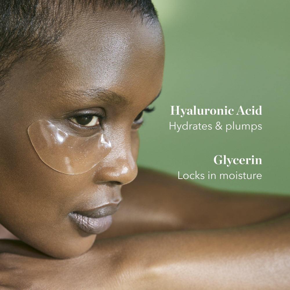 BIOEFFECT single under-eye patch detail demonstrating thin, adherent hydrogel