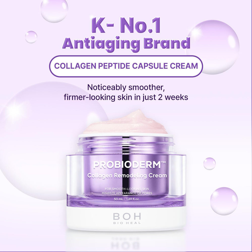 BIOHEAL BOH in bathroom during morning routine demonstrating easy layering under makeup