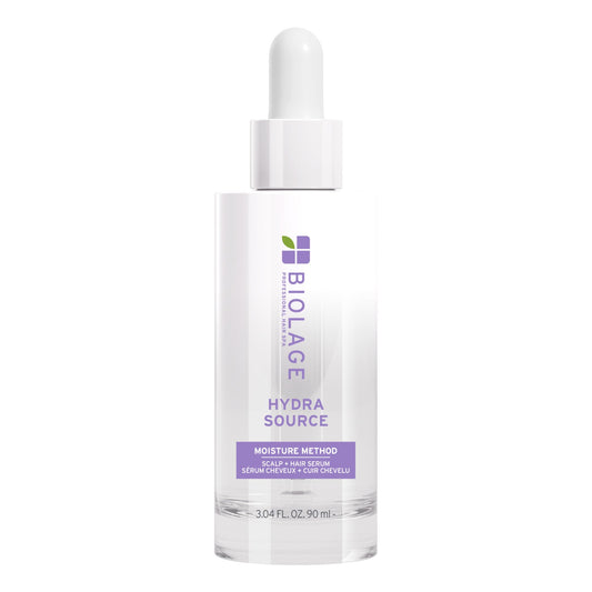 Biolage bottle front view showing label and hydrating serum benefits