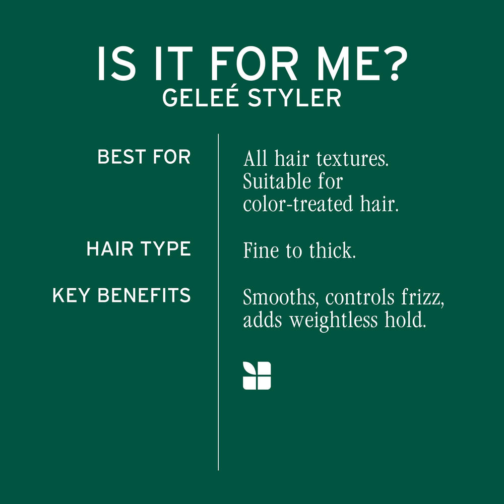 Biolage gelée texture close-up showing smooth cream-gel for easy styling