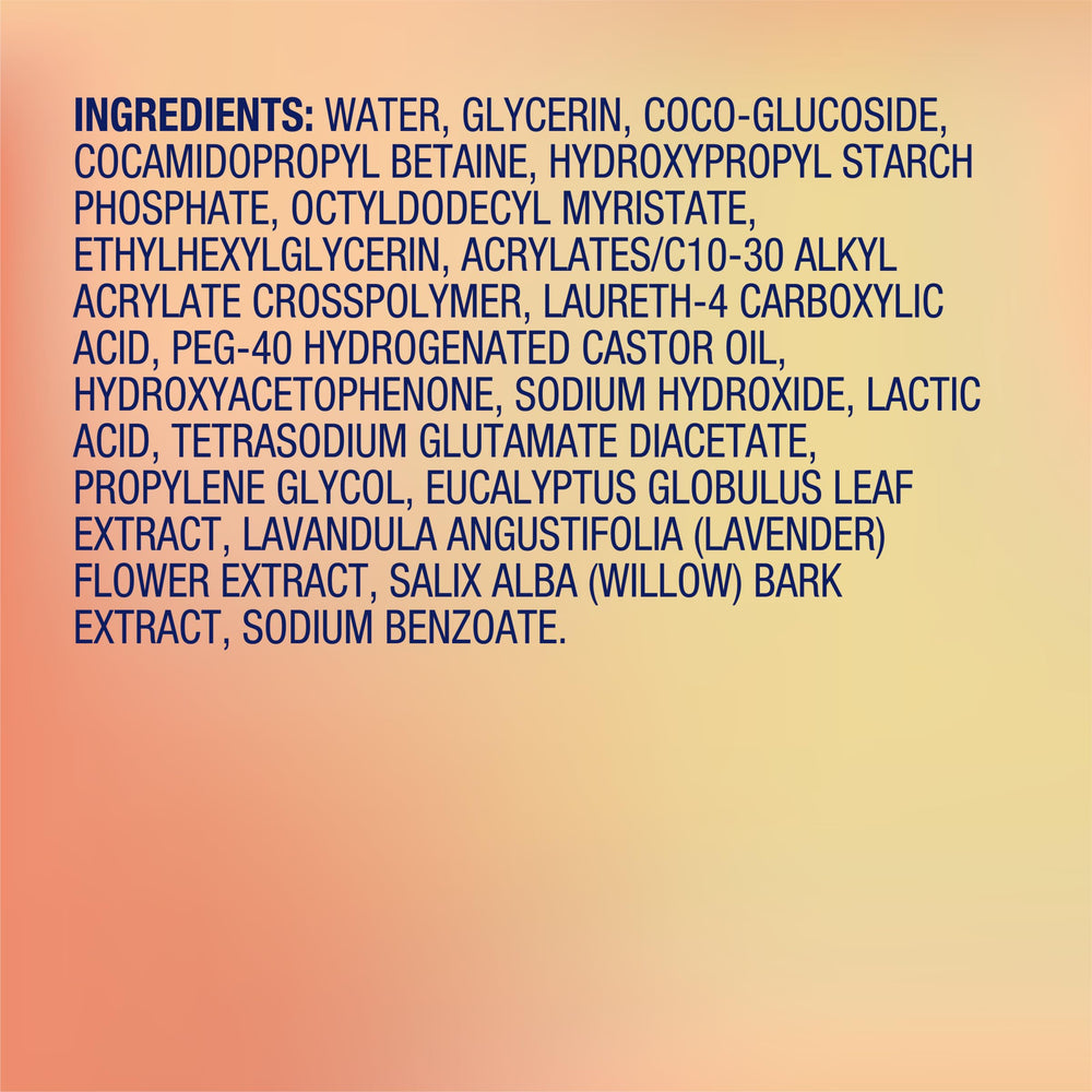 Bioré label ingredient list closeup showing fragrance-free and vegan claims