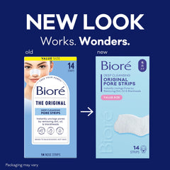 Bioré single pore strip close-up revealing adhesive surface for effective removal