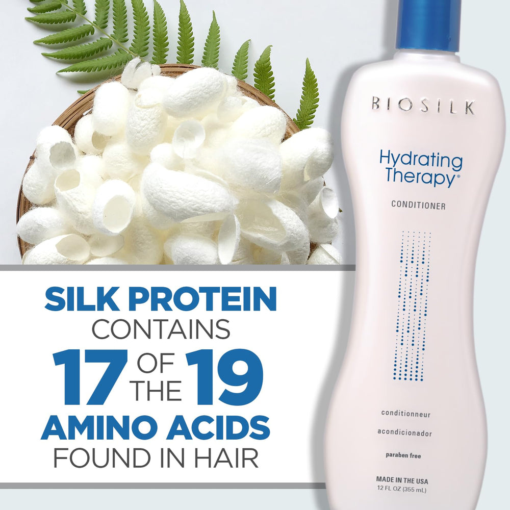 BioSilk 12 oz bottle held in hand to show scale and travel-friendly size