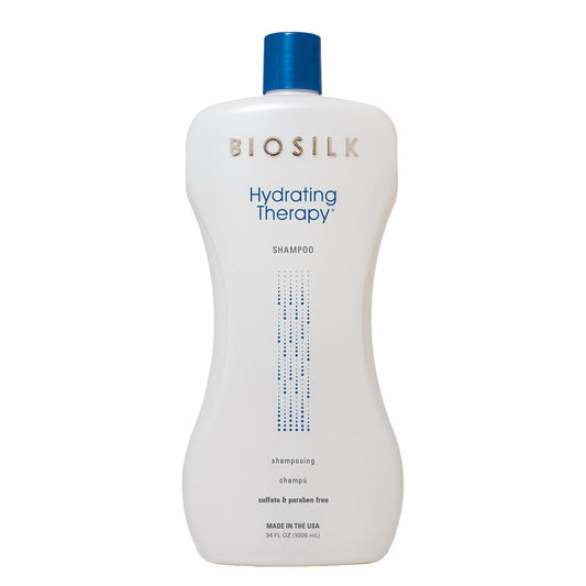 BioSilk front bottle view showing product and salon-size convenience