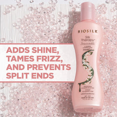 BioSilk silk protein texture close-up demonstrating smoothing benefit