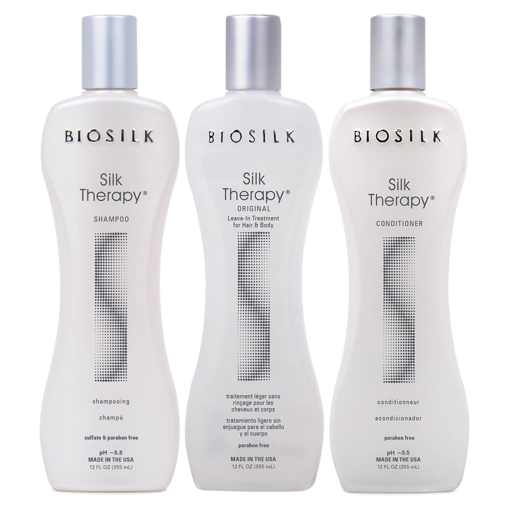 BioSilk kit front packaging showing complete trio and benefits