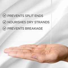 Applying BioSilk to damp hair mid-lengths to ends for frizz control