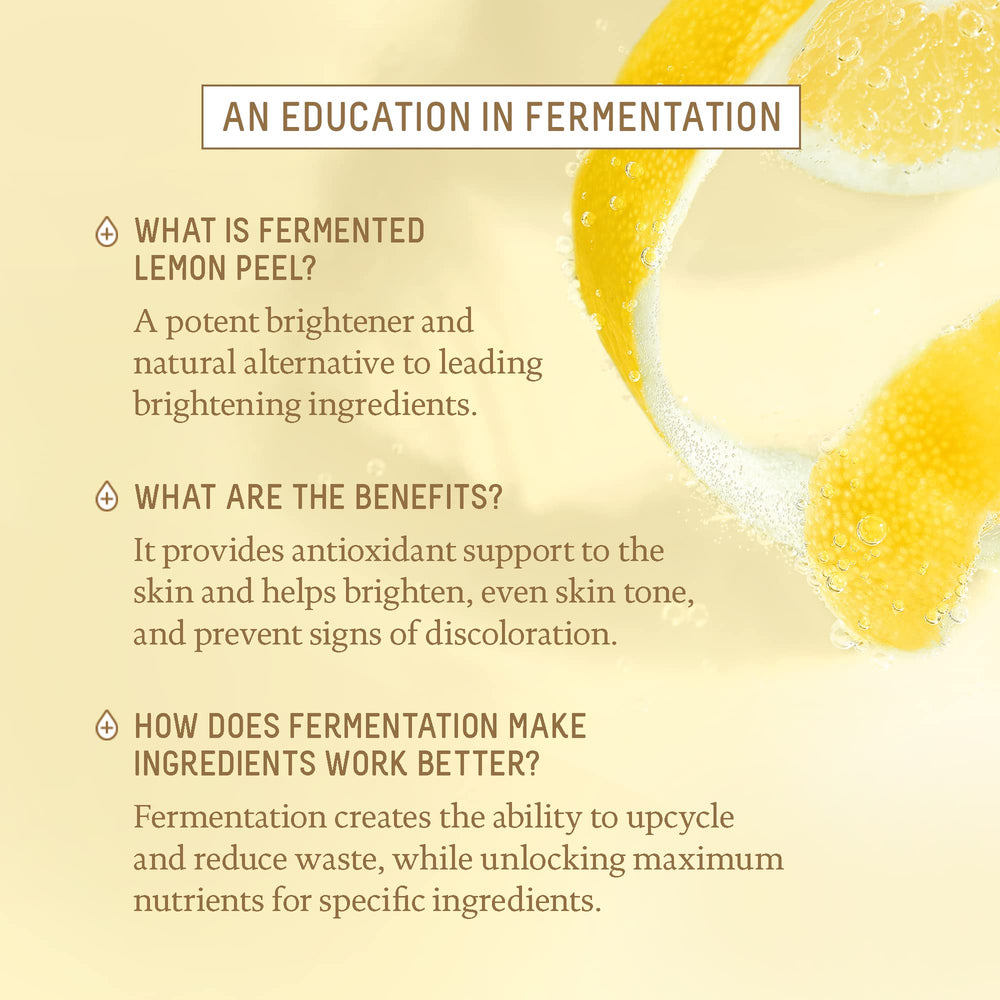 BIOSSANCE label close-up highlighting vitamin C and fermented lemon ingredients