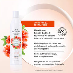 Biotera shampoo back label showing ingredients and microbiome-friendly claim