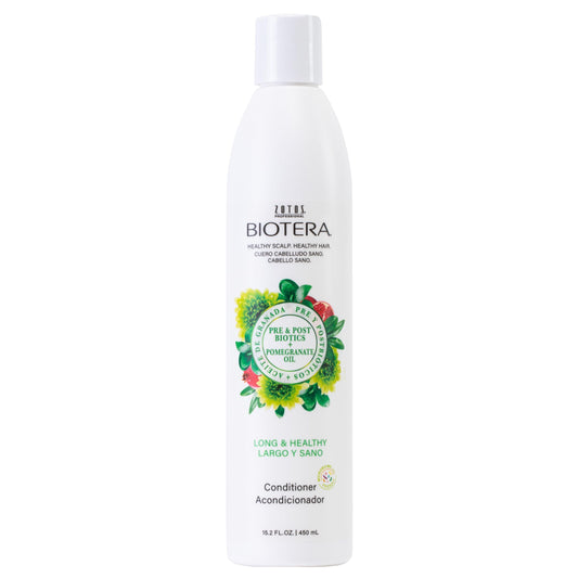 Biotera front packaging showing Long & Healthy conditioner benefits