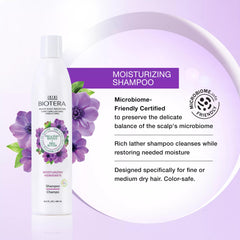 Biotera label close-up highlighting microbiome-friendly and vegan benefits