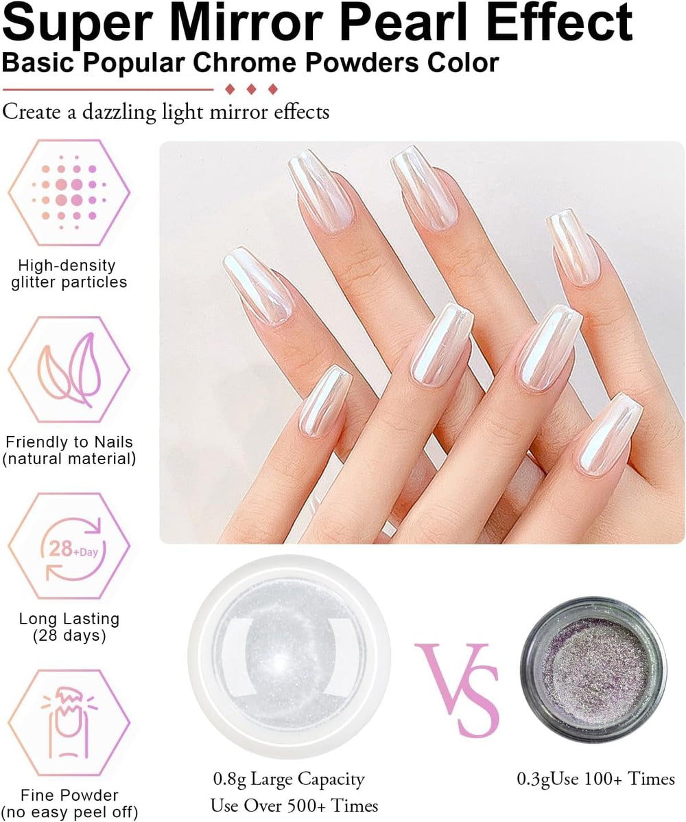 side-by-side nails before and after BISHENGYF use, demonstrates dramatic shine
