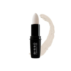 Bissú stick concealer front packaging showing shade and compact design benefit portability