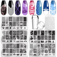 Biutee front packaging showing complete nail stamping kit and contents for easy setup