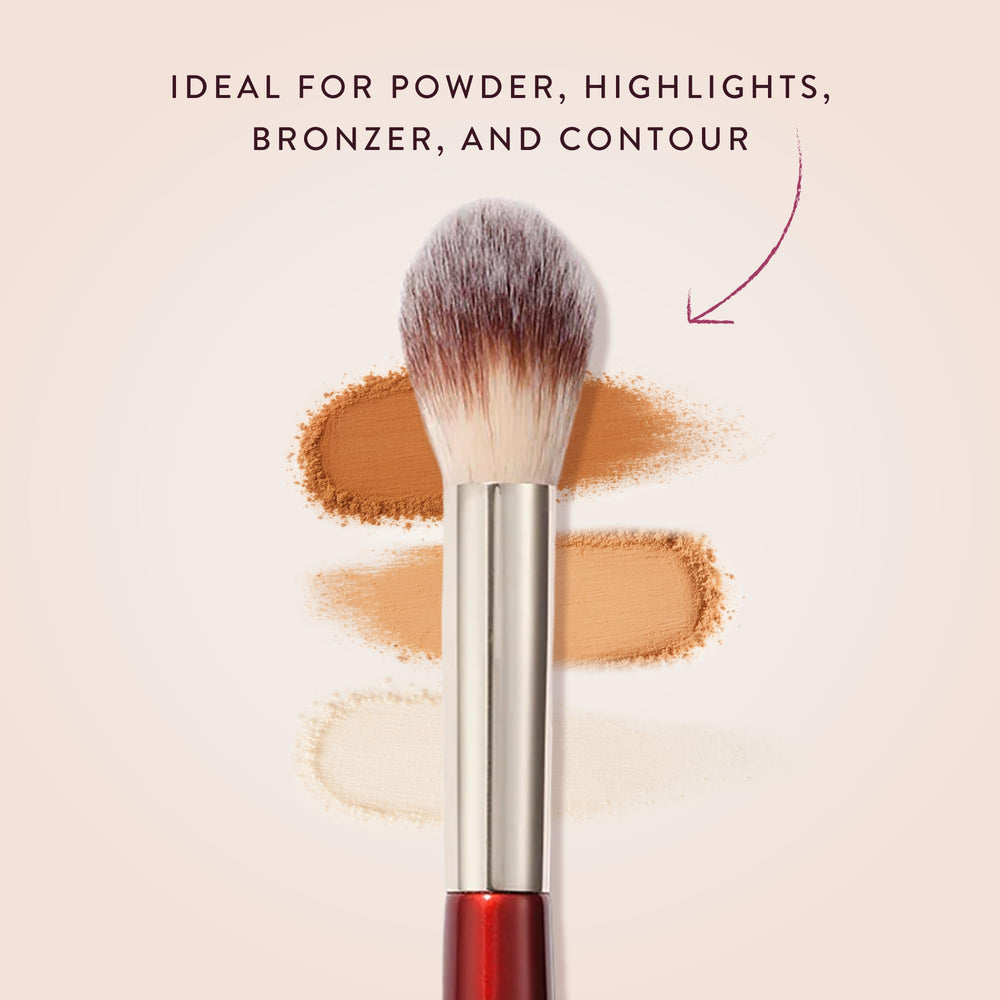 BK BEAUTY brush in use setting under-eye concealer for crease-free finish