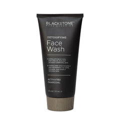 Blackstone on bathroom vanity next to towel showing refreshing grooming routine