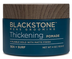Blackstone pomade front packaging showing product and matte benefit