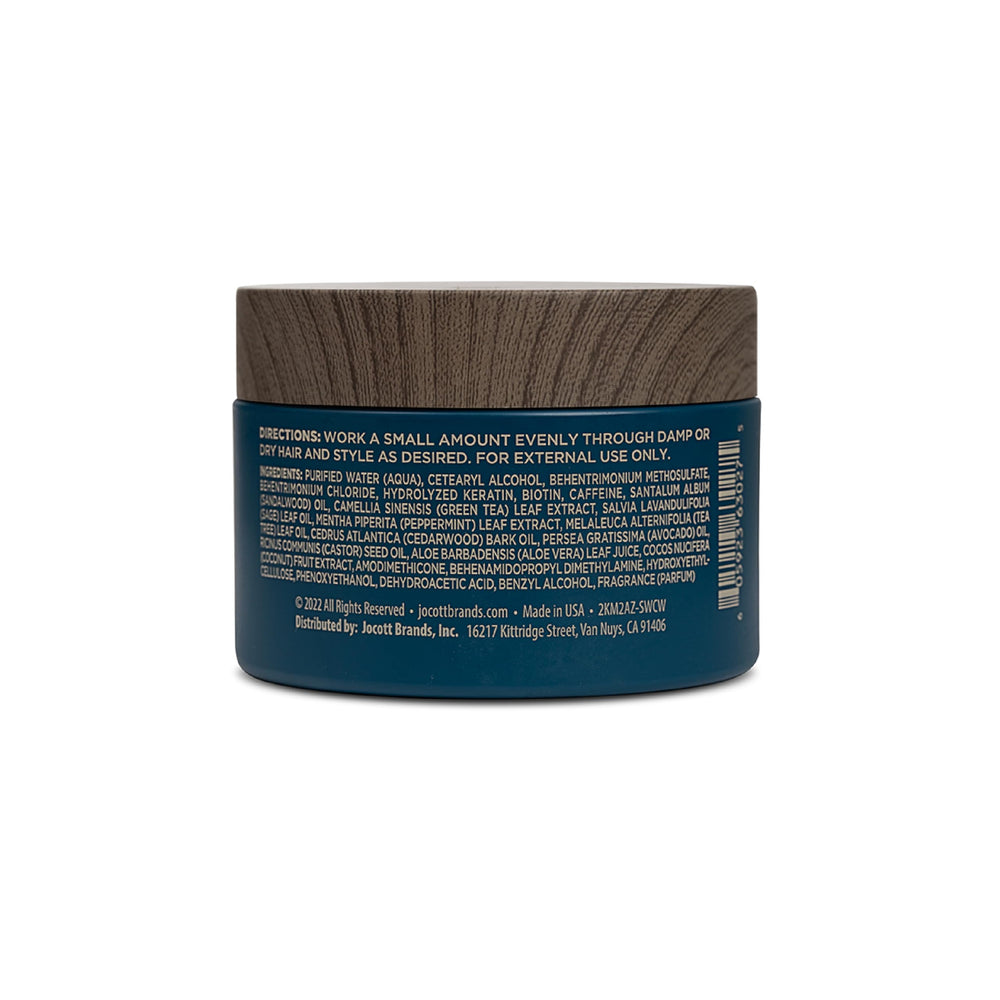 Blackstone pomade open jar texture highlighting pliable, lightweight formula